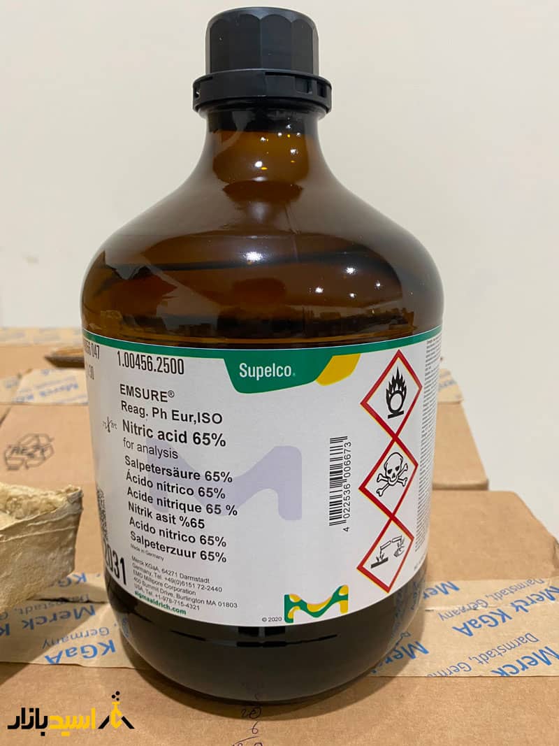 نیتریک اسید 65 درصد شرکت مرک نیتریک اسید 65 درصد اصل مرک