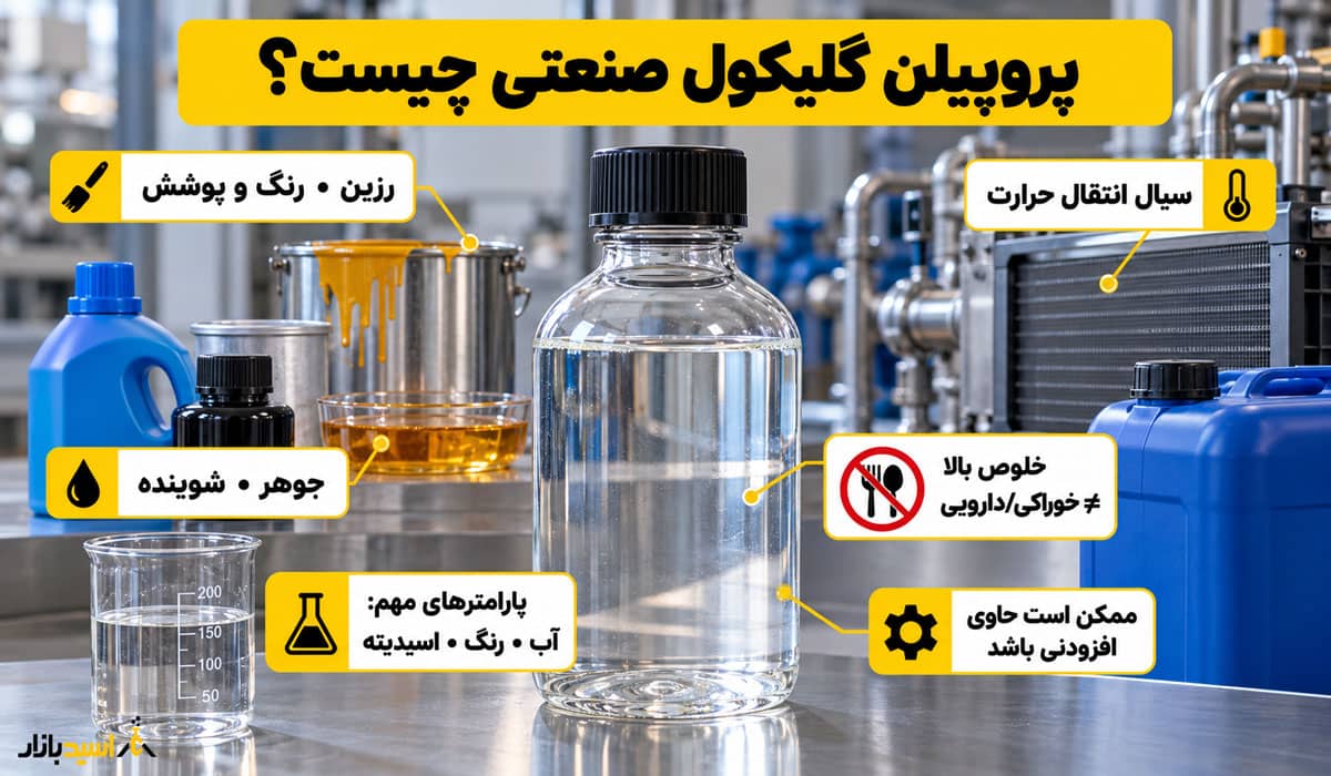 پروپیلن گلیکول صنعتی چیست؟ پروپیلن گلیکول صنعتی چیست؟